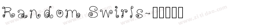 Random Swirls字体转换
